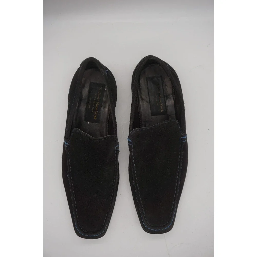 To Boot New York Adam Derrick Black Suede Casual Loafers Italy Men's Size 9